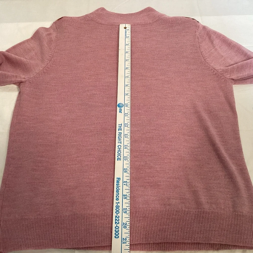 Pendleton Mauve Pink Floral Mock Turtleneck Sweater Women’s Size Medium - Picture 10 of 11